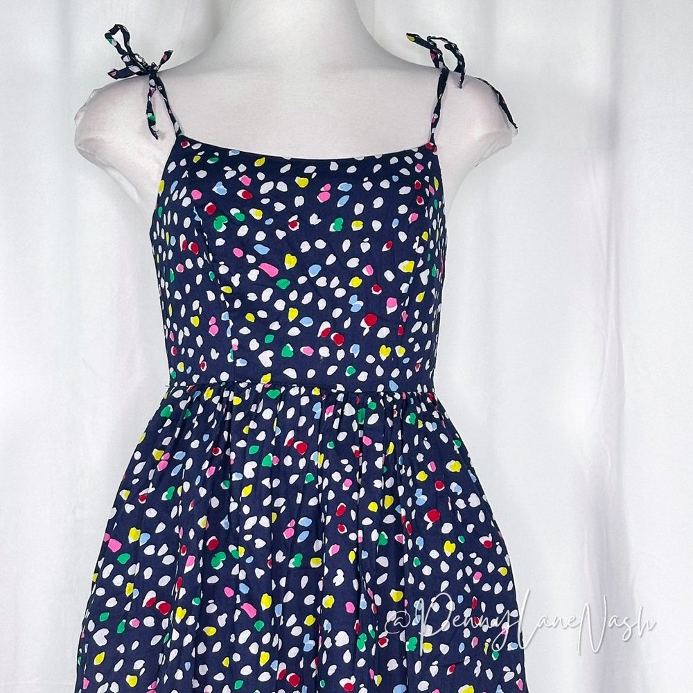 J.Crew Ratti Happy Cat Print Dotted Midi Sundress - Picture 4 of 16